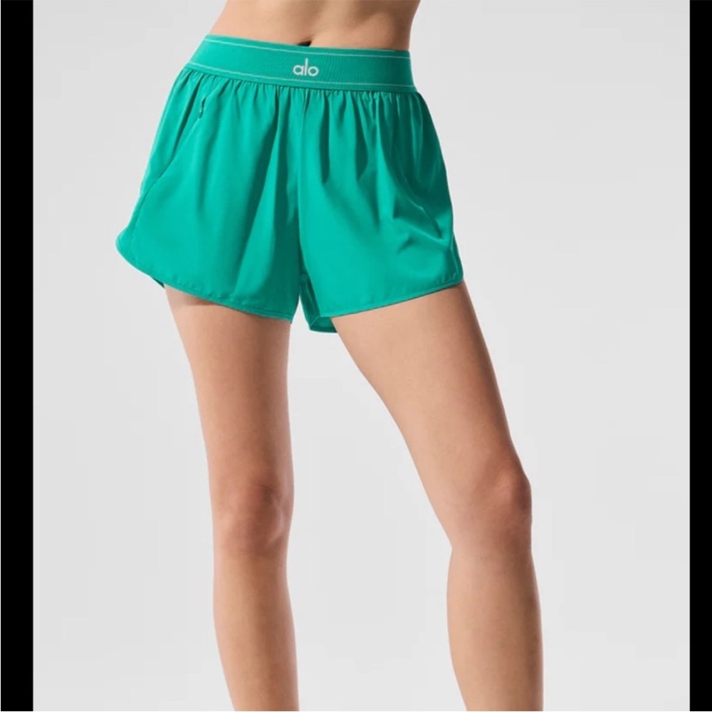 ALO Match Point Shorts Spruce Green
